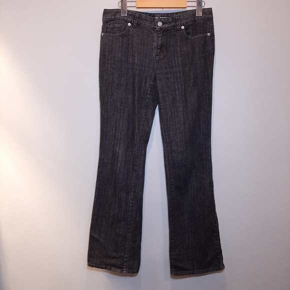 ❌SOLD❌MICHAEL KORS Striated Bootcut Jeans Zip Fly Flap Pocket MK Designer - Picture 16 of 16
